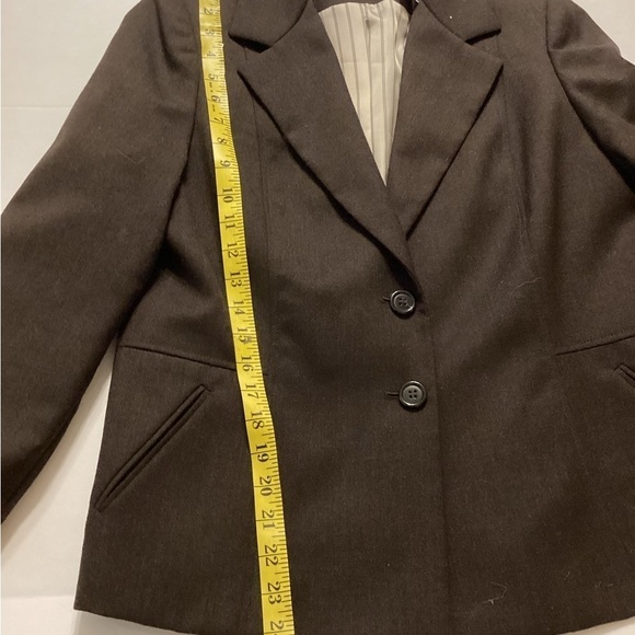 Alfred Dunner 100%Wool Brown Blazer - Picture 4 of 8